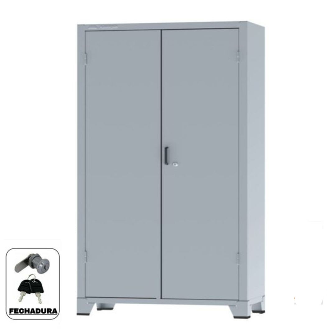 Armário de Aço cinza c/ 02 portas – PA 120 – 1,94×1,16×0,40m – CHAPA # 26 – 3105