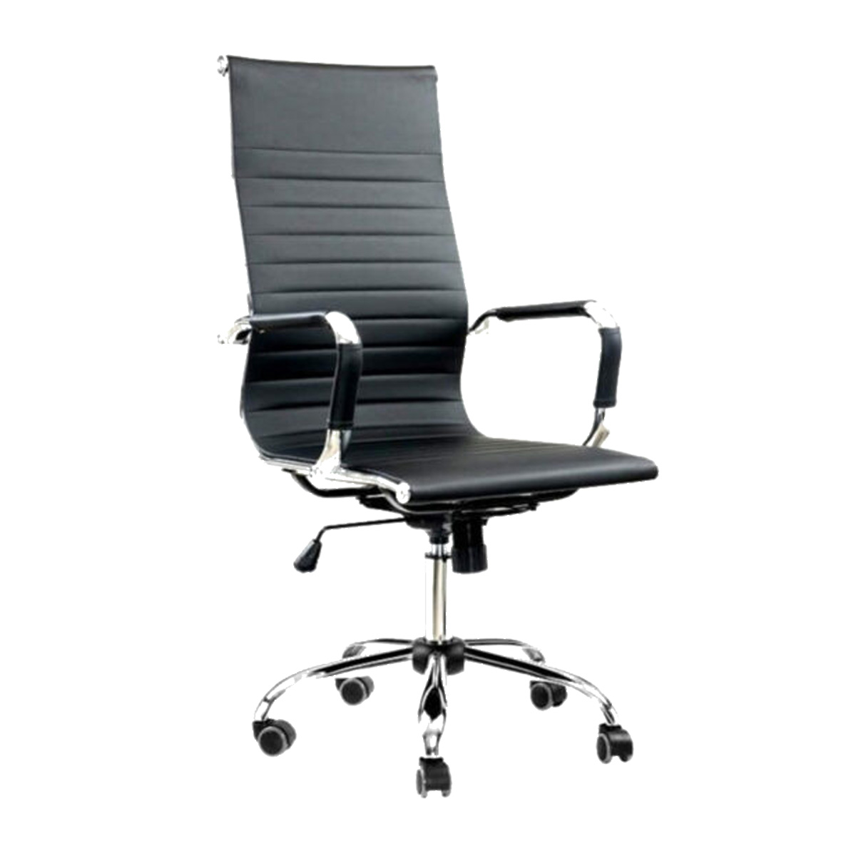 Cadeira de Escritório Presidente Esterinha Charles Eams – Base Cromada – COR PRETO – 2310