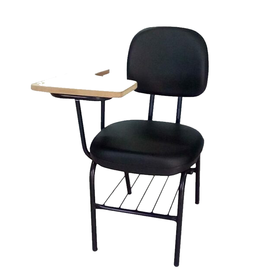 Carteira Universitária Secretária Estofada com grade – Cor Preta – 4004