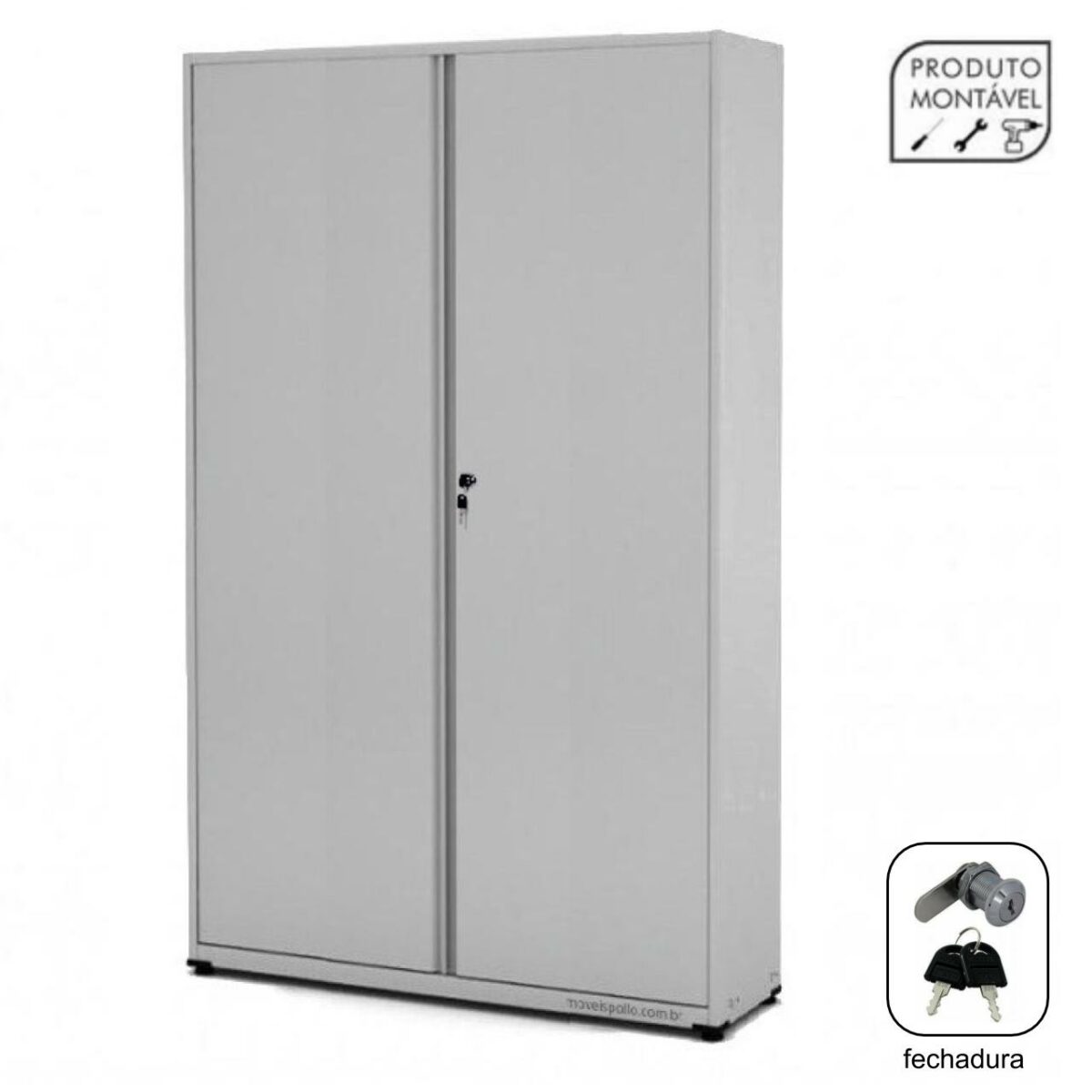 Armário de Aço PA-110 – 1,93×1,18×0,40m – CHAPA # 26/24 – PANDIN – CZ/CZ – 3809