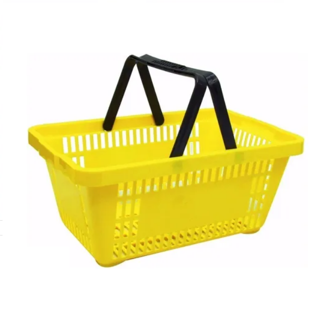 Cesto p/ Compras Plástico Amarelo – 3401