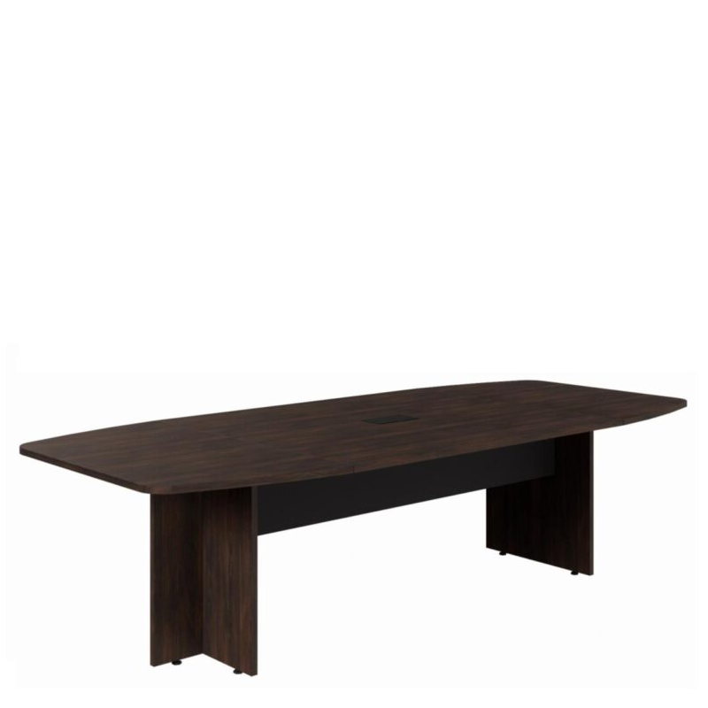 Mesa de Reunião Diretoria ABAULADA – 2,40×1,20m– MARSALA/PRETO -1706