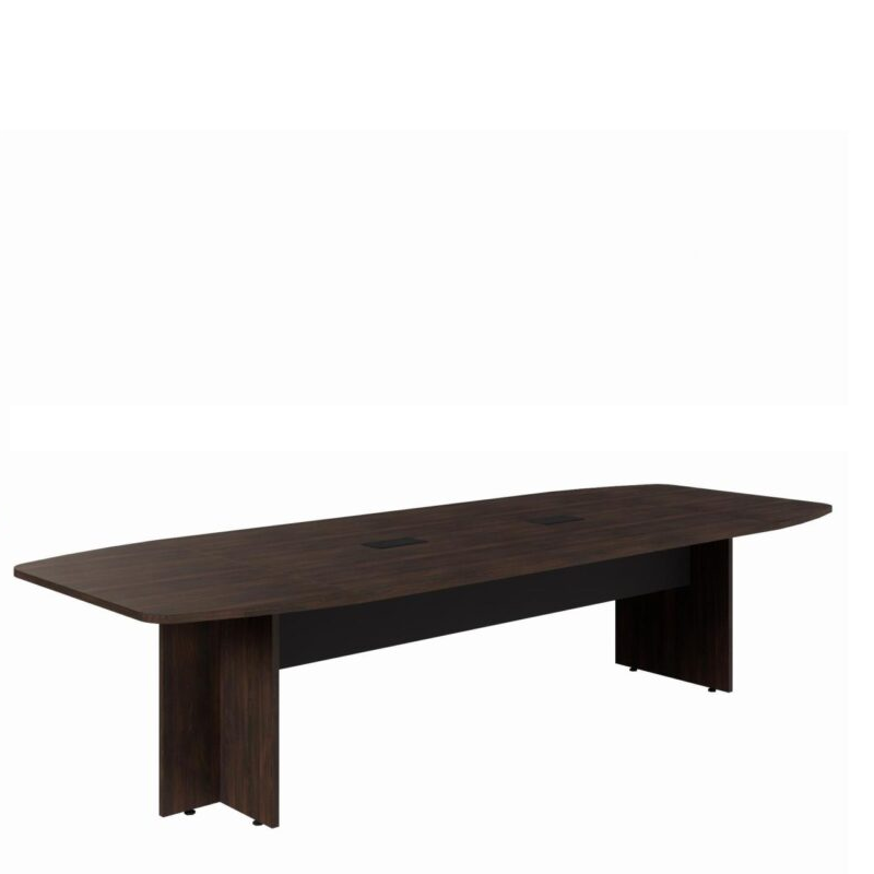 Mesa de Reunião Diretoria ABAULADA – 3,20×1,20m – MARSALA/PRETO -1708