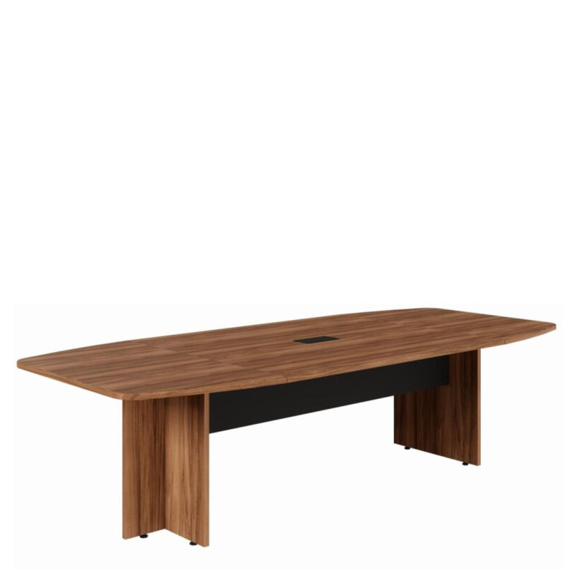 Mesa de Reunião Diretoria – 2,80×1,20m – NOGAL SEVILHA/ PRETO -1713