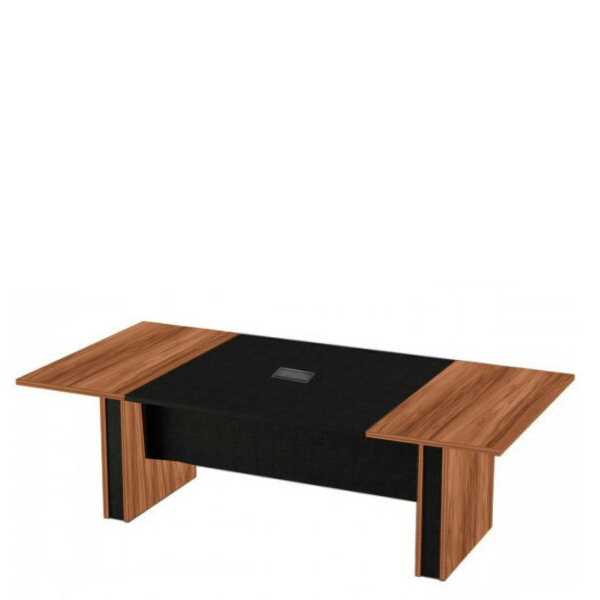 Mesa de Reunião Diretoria – 2,40X1,20m – NOGAL SEVILHA/PRETO -1714