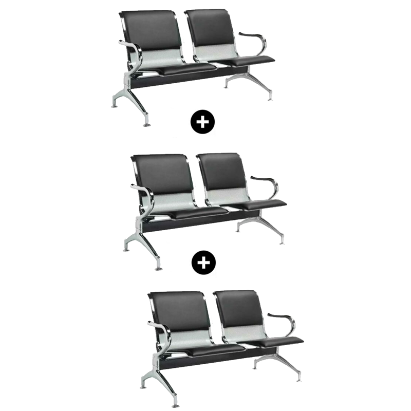 Kit de Longarina Clínica Estofada 3 de 2 lugares – 5031