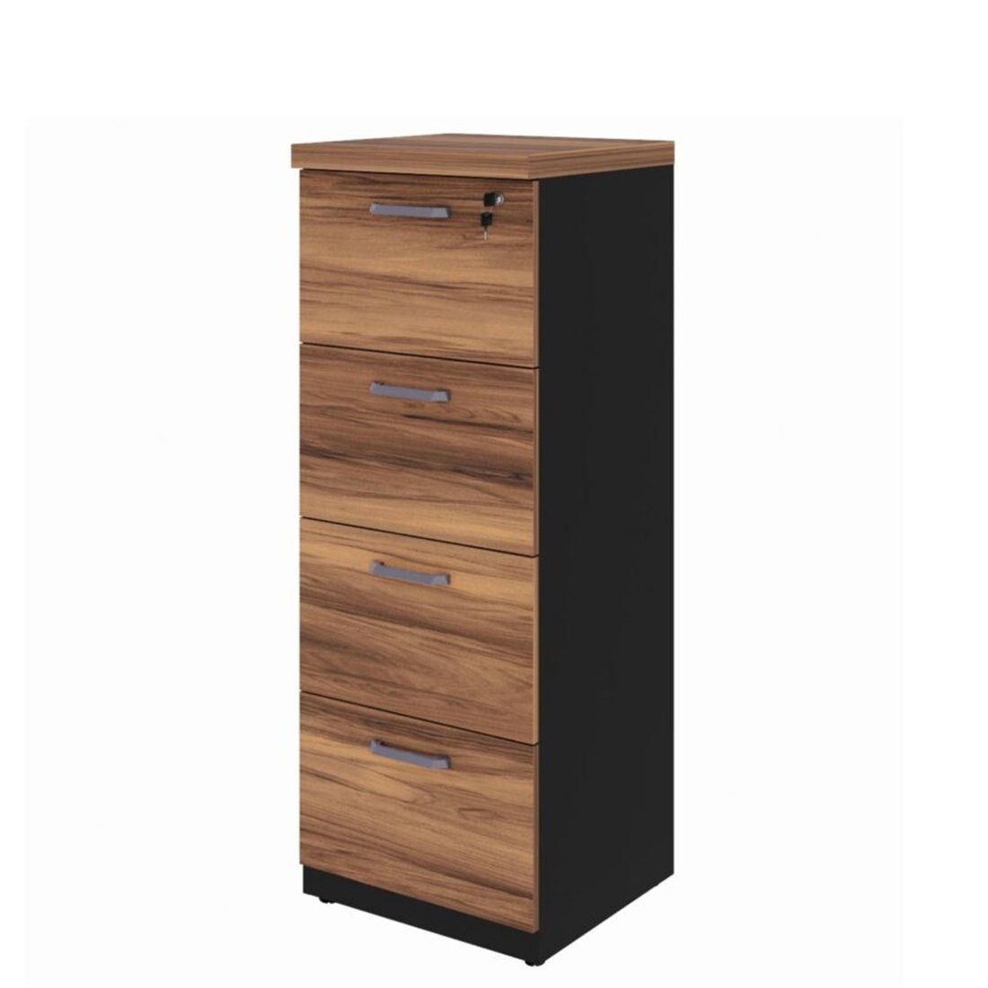 Arquivo 04 Gavetas Pasta Suspensa – 1,28×0,46×0,45m – sevilha / preto – 1922