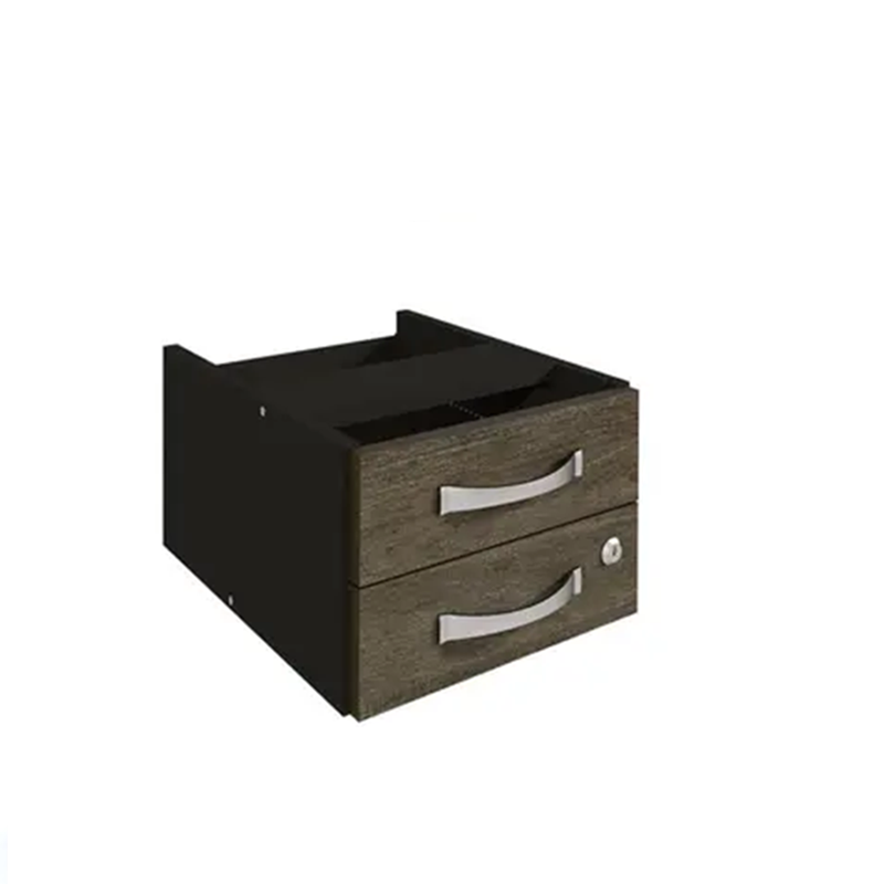 Gaveteiro Aéreo com 02 gavetas Cor Embuia Terra /Preto – Pandin – 1314