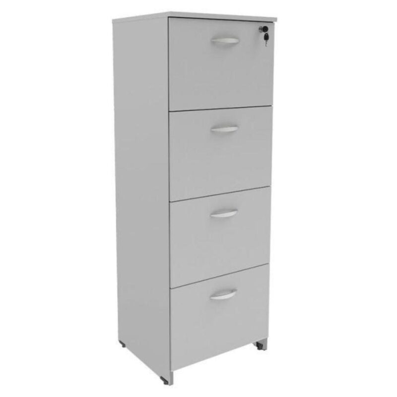 Arquivo 04 Gavetas Pasta Suspensa – 1,32×0,46×0,42m CINZA/CINZA – 1412