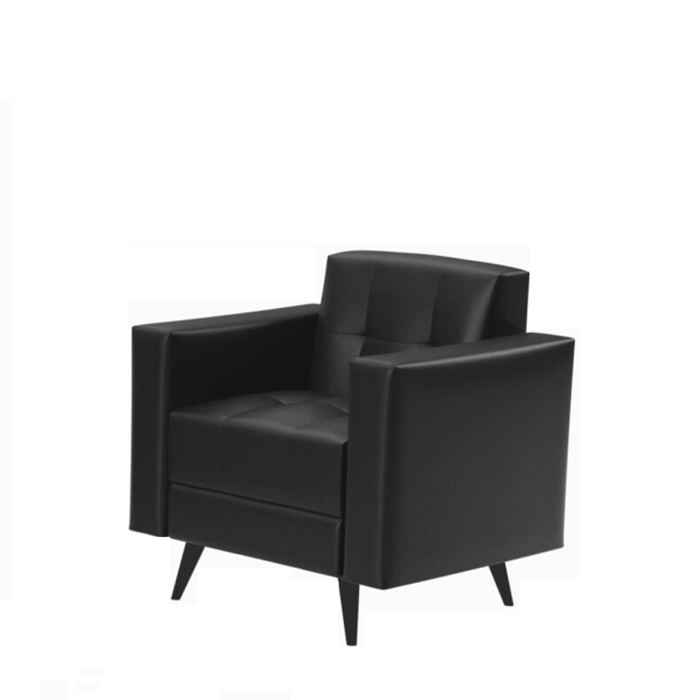 Poltrona para Escritório 01 Lugar – Corino – Cor Preto – 5119