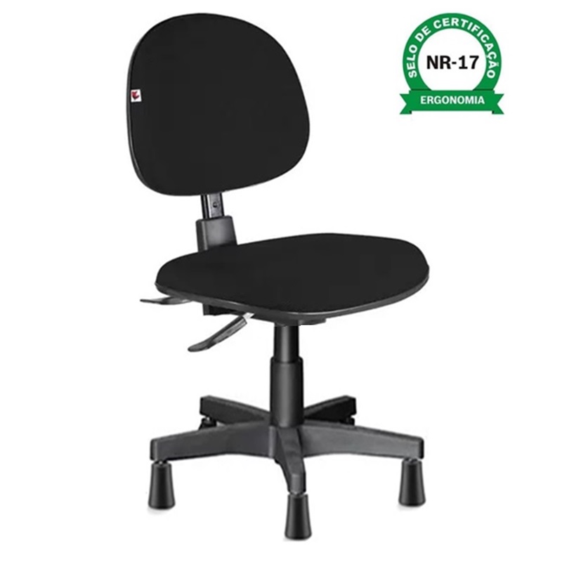 Cadeira para Confeccão Executiva Lisa NR17 Ergonômica Preta – 2703