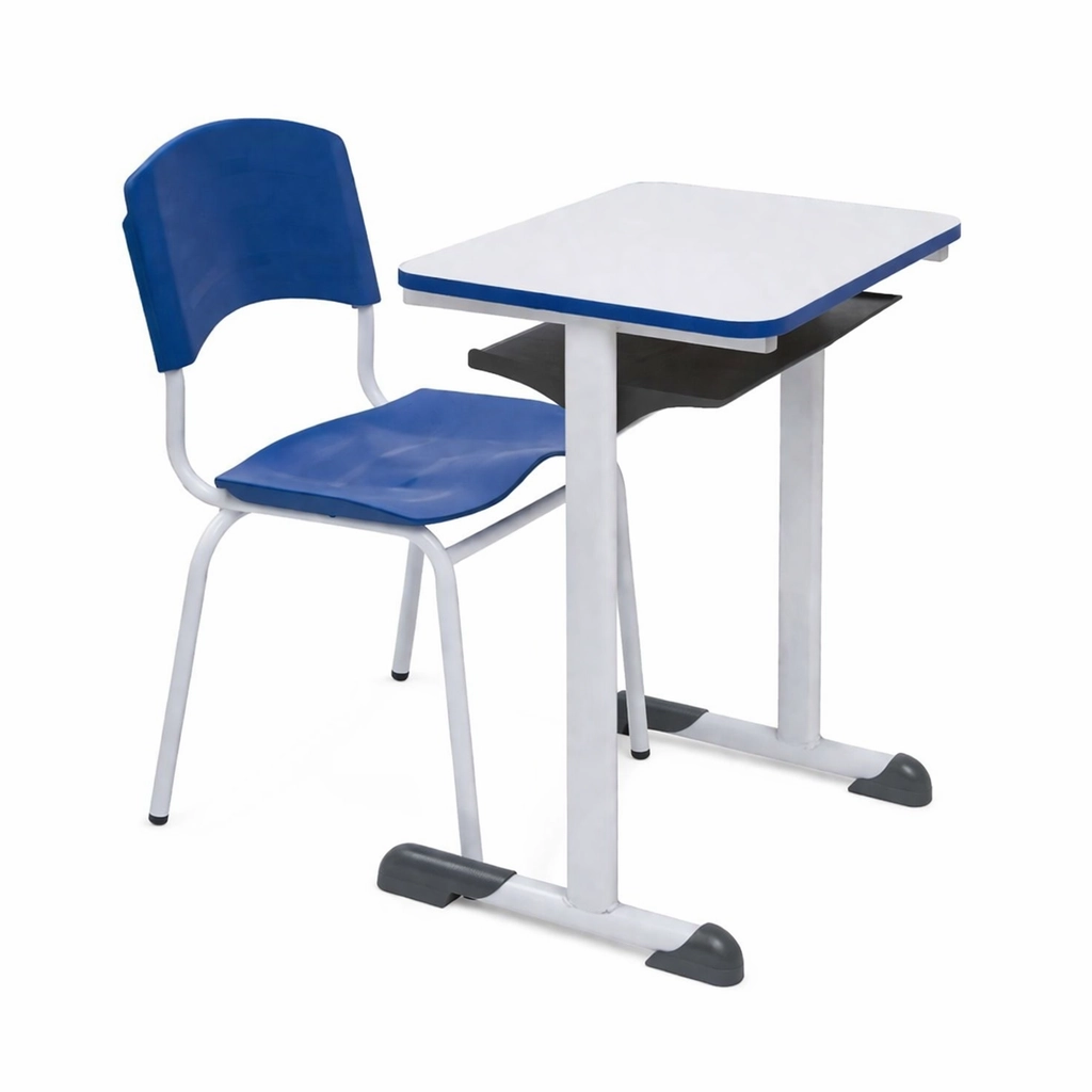 Conjunto Escolar Adulto (Mesa e Cadeira) Cor AZUL – 4134
