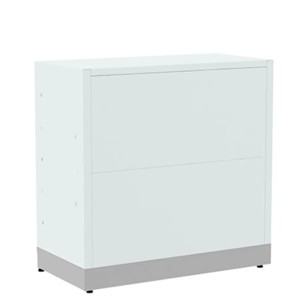 Balcão Comercial Fechado 1,00m X 1,00m X 0,50cm – Cor Branco/Cinza –
