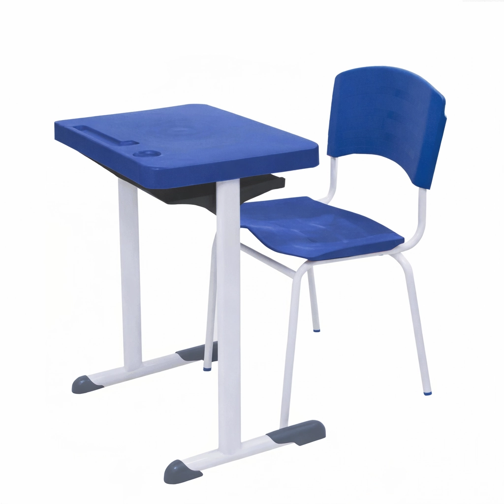 Conjunto Escolar Adulto (Mesa e Cadeira) ADULTO – Cor Azul – 4130