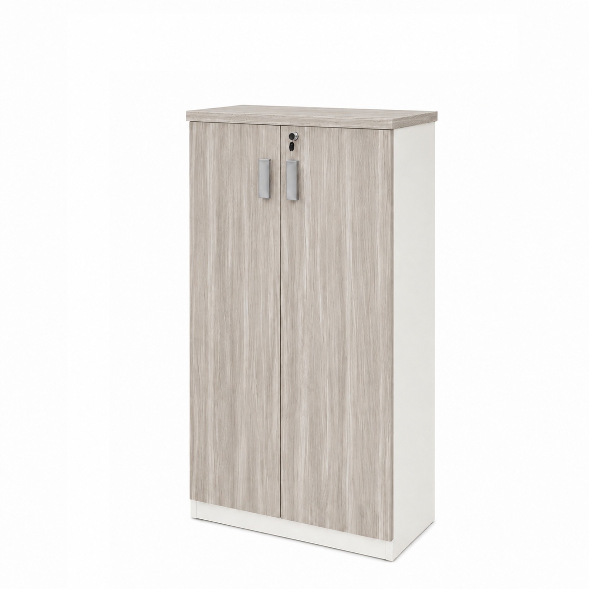 Armário Alto Fechado 2 portas – 1,62×0,80×0,46m – Cor Fresno/Branco- 1011