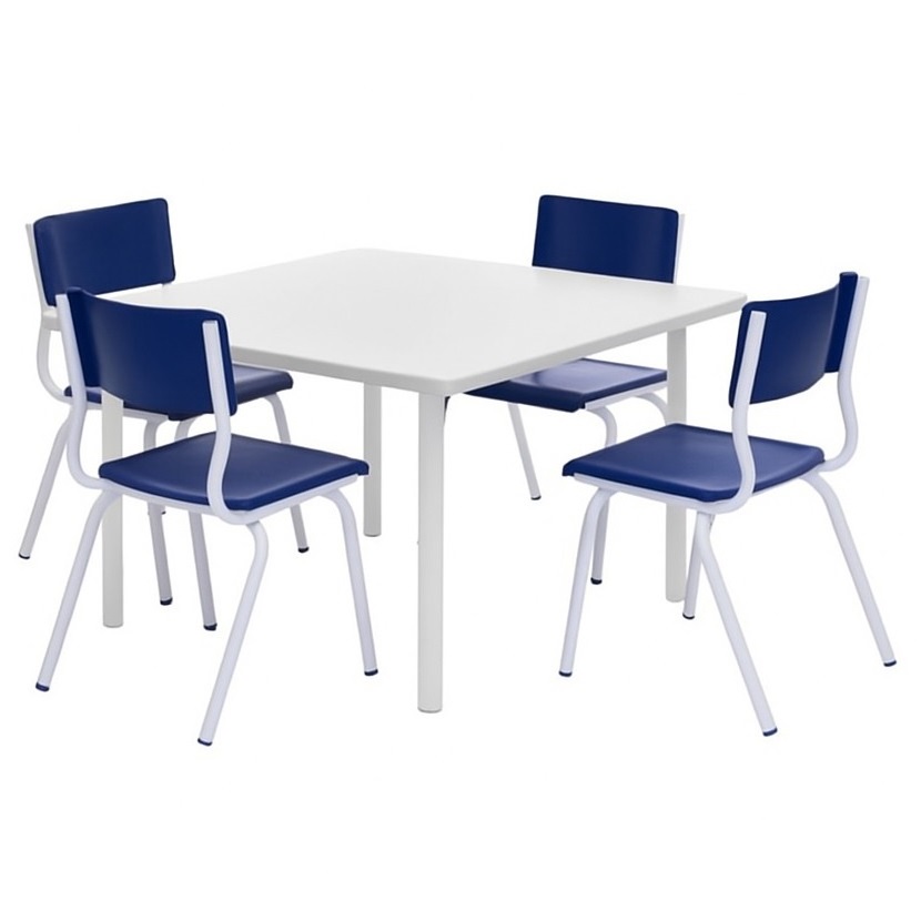 Conjunto Escolar para 4 crianças de 06 a 09 Anos – Móveis Supremo – 4180