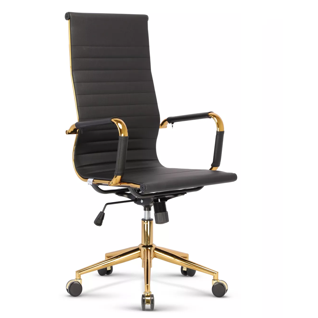 Cadeira de Escritório Presidente Ergonômica Anima ANM03 Preto/Dourado – 2318