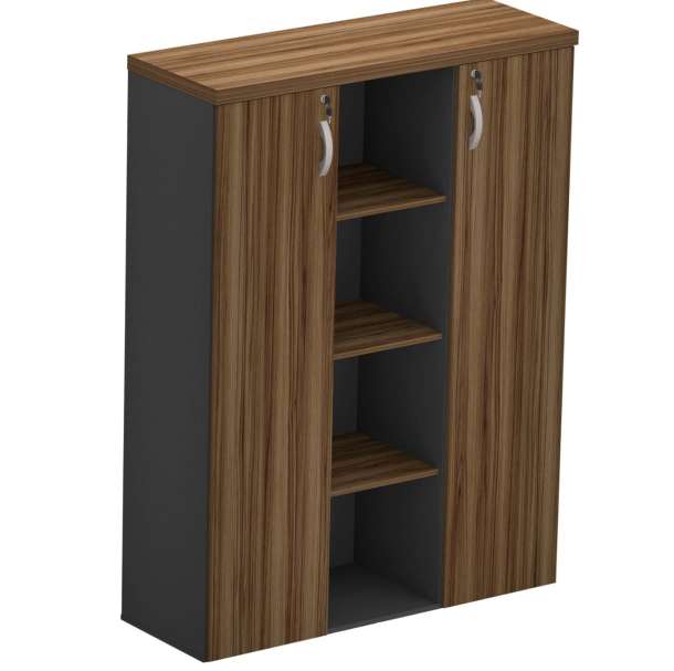 Armário de escritório maranello m40 alto plaza nogal 161X119 – 1231