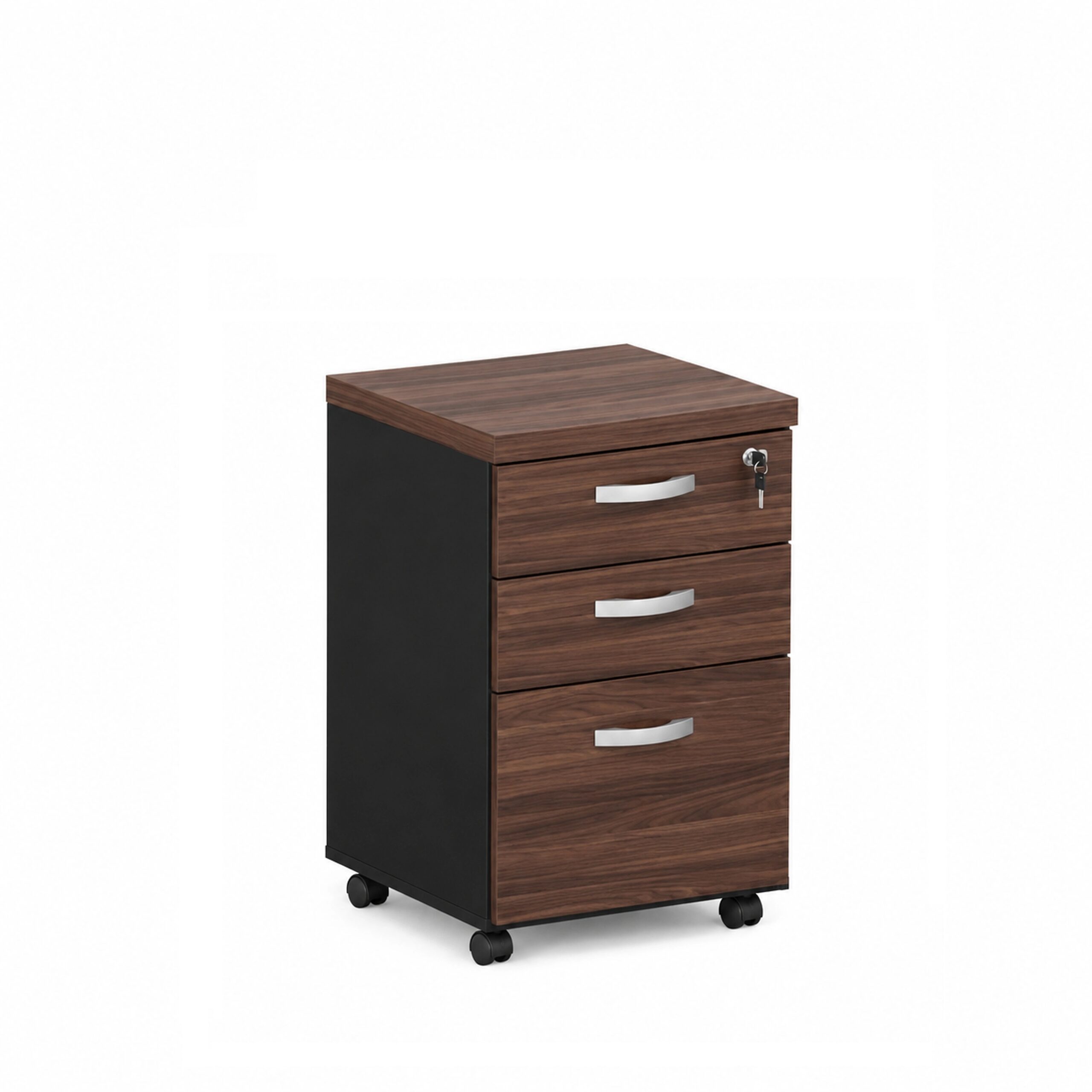 Gaveteiro Volante 03 Gavetas – 0,70×0,46×0,45m – Cor London/Preto – 1132
