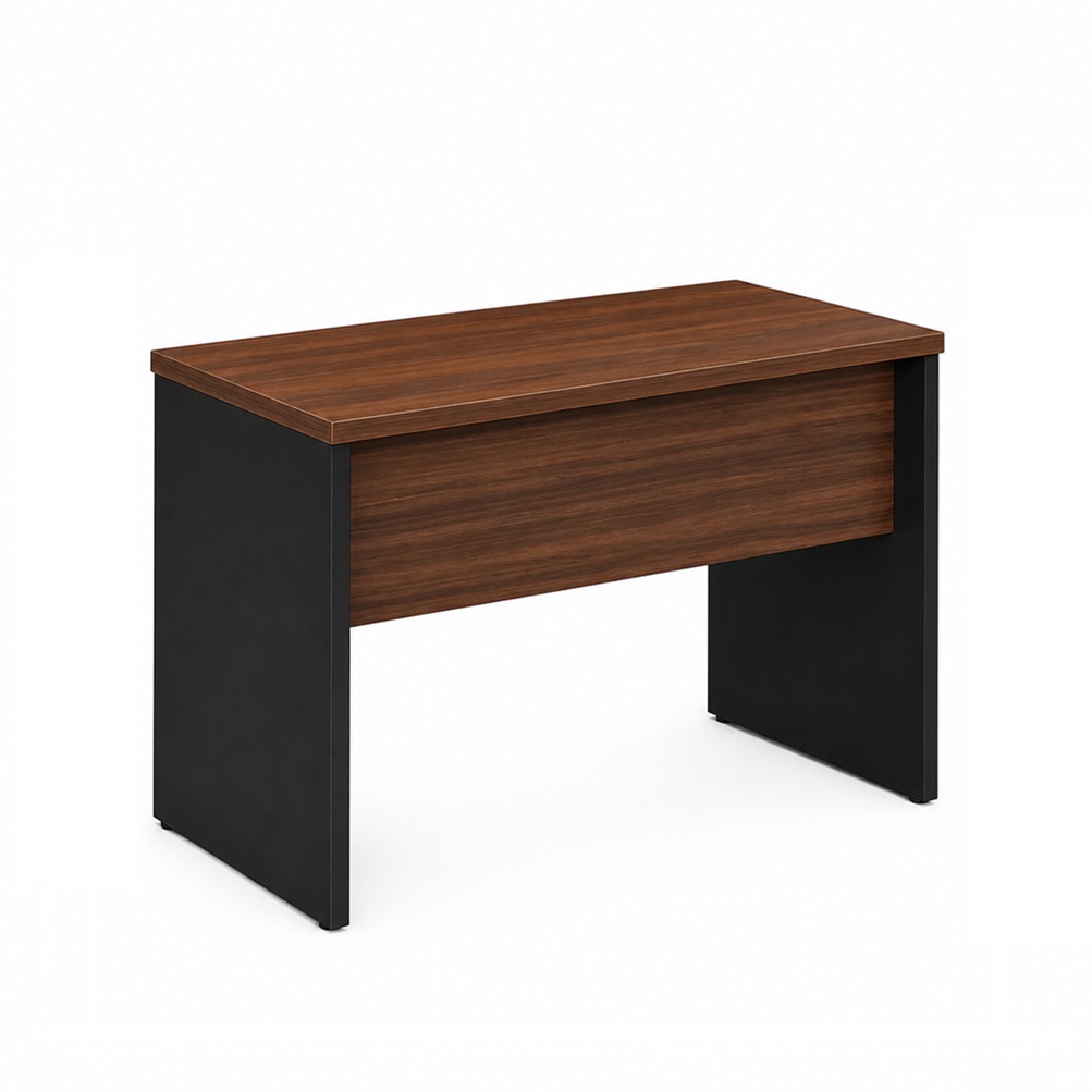 Mesa reta pé de painel cor London/Preto sem gavetas Med 0,90×0,60 – 1112