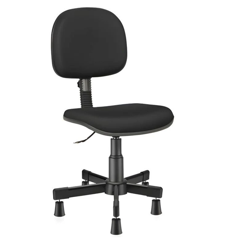 Cadeira para Costureira corino Preto – Base recuada  – 2701.2
