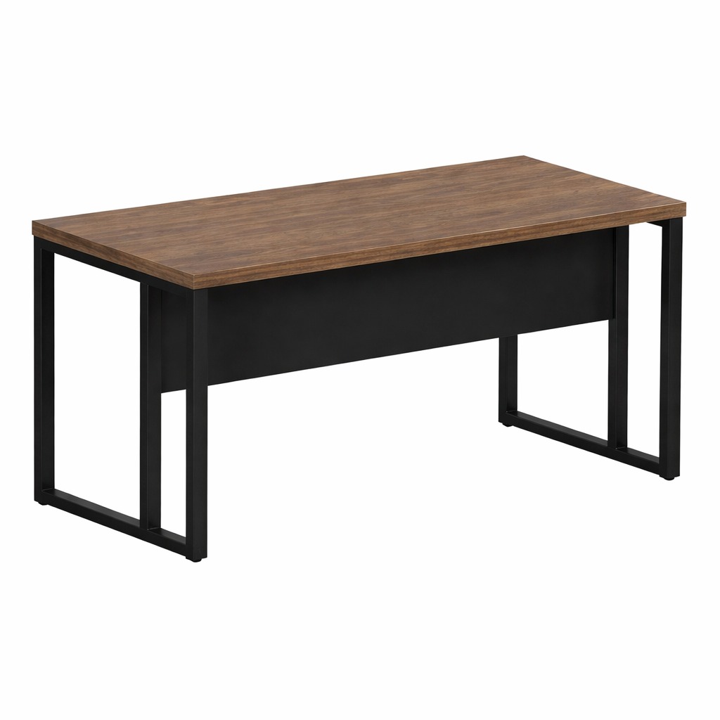 Mesa de escritório maranello M40 pé retangular 1,50X0,70m Nogal/Preto – 1224