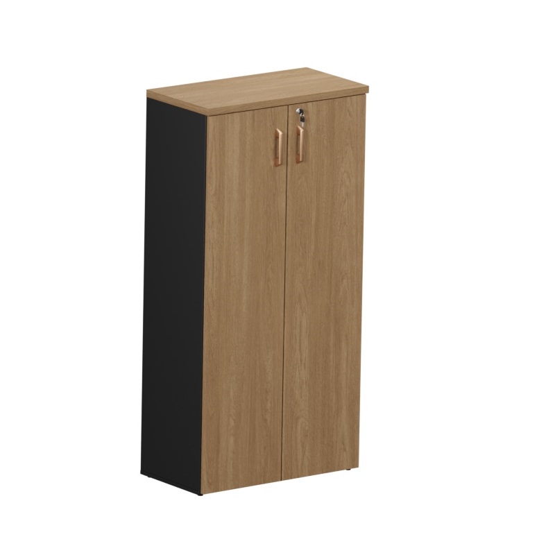 Armário de escritório Alto M30 2 Portas Nogueira/Preto – 1115