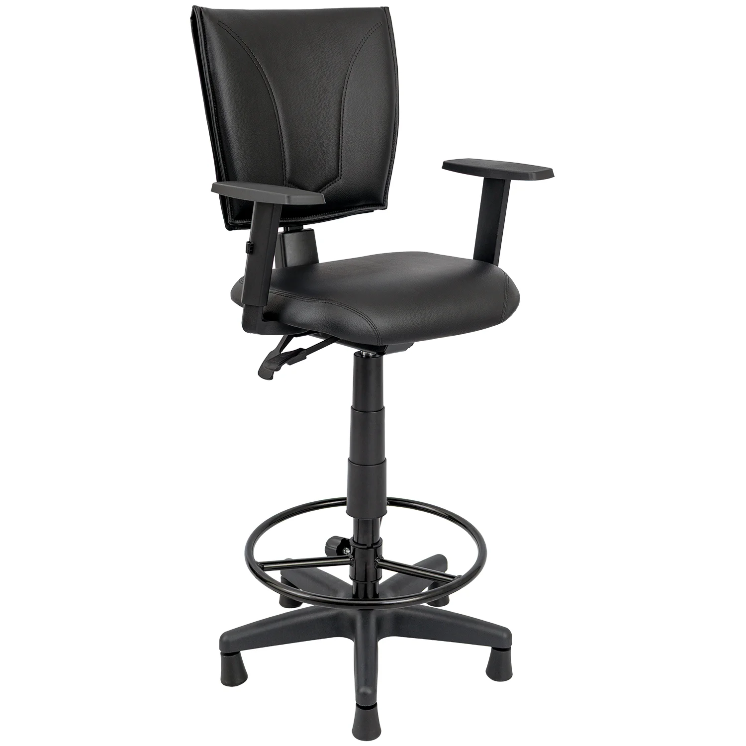 Cadeira Caixa B-one costurada back system base aranha com braços regulaveis e sapatas fixas - 2521