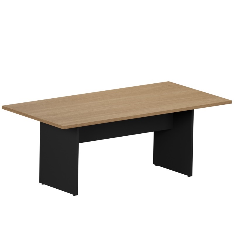 Mesa de Reunião Reta M30 Pé Painel Nogueira/Preto – 1125